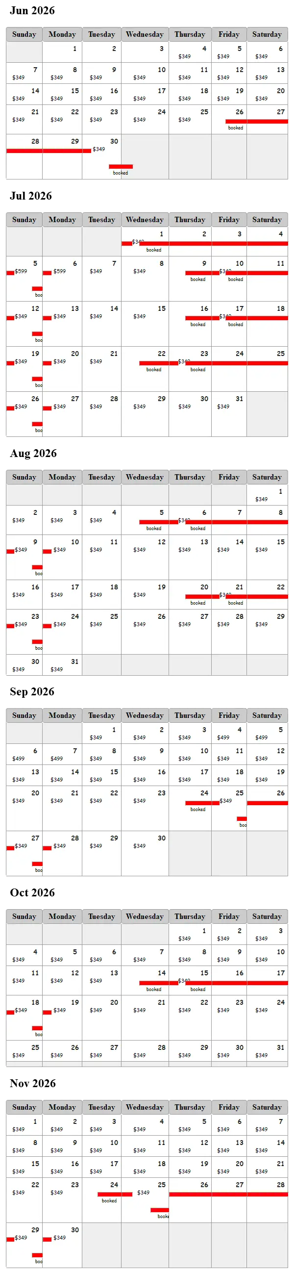 Moses Lake House availability calendar